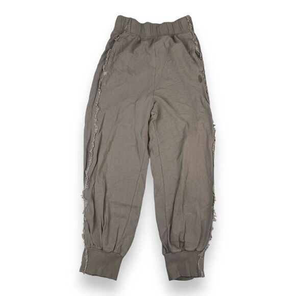 Free People Movement Ruffle Distressed Gray Joggers Size Extra Small - Picture 2 of 6
